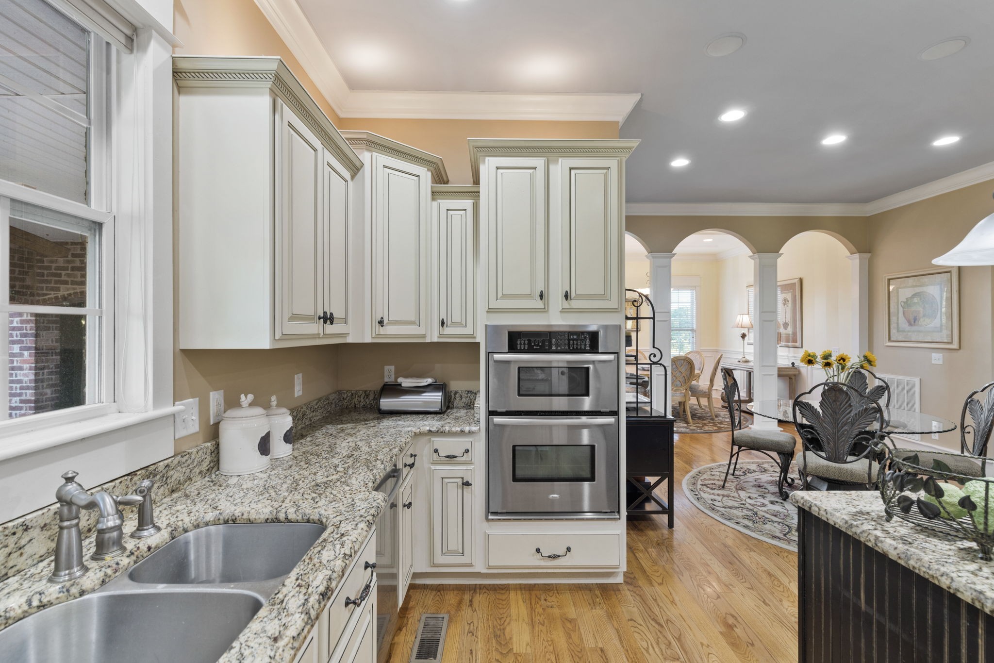 8288 Guthrie Road Cross Plains, TN 37049 - Photo 12 of 94 a kitchen with stainless steel appliances granite countertop a stove a sink and a microwave