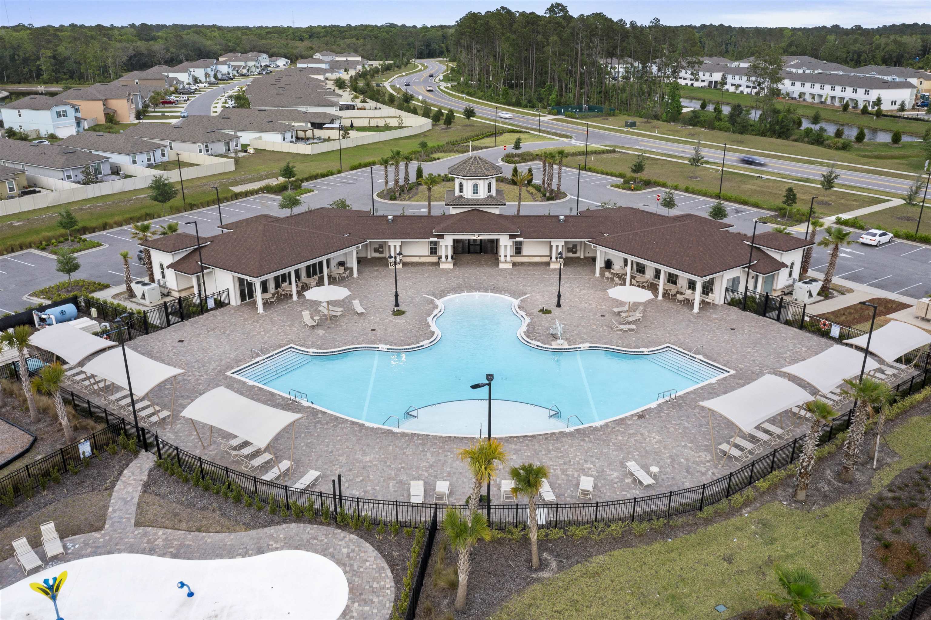 861 Orellana Road St. Augustine, FL 32084 - Photo 39 of 40 an aerial view of residential houses with outdoor space and lake view