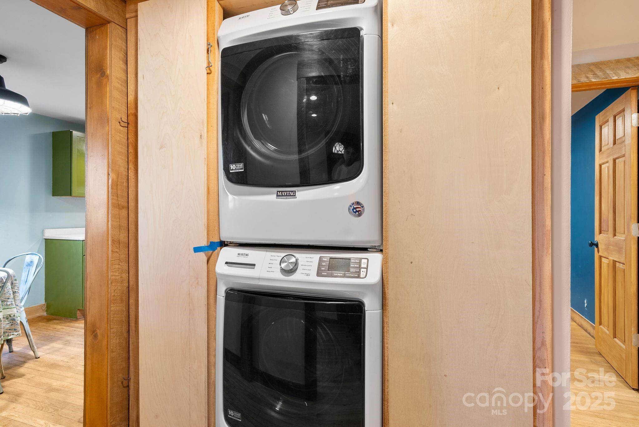 456 Rector Corner Road Marshall, NC 28753 - Photo 17 of 29 a utility room with dryer and washer