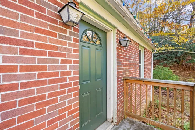 a view of a brick wall