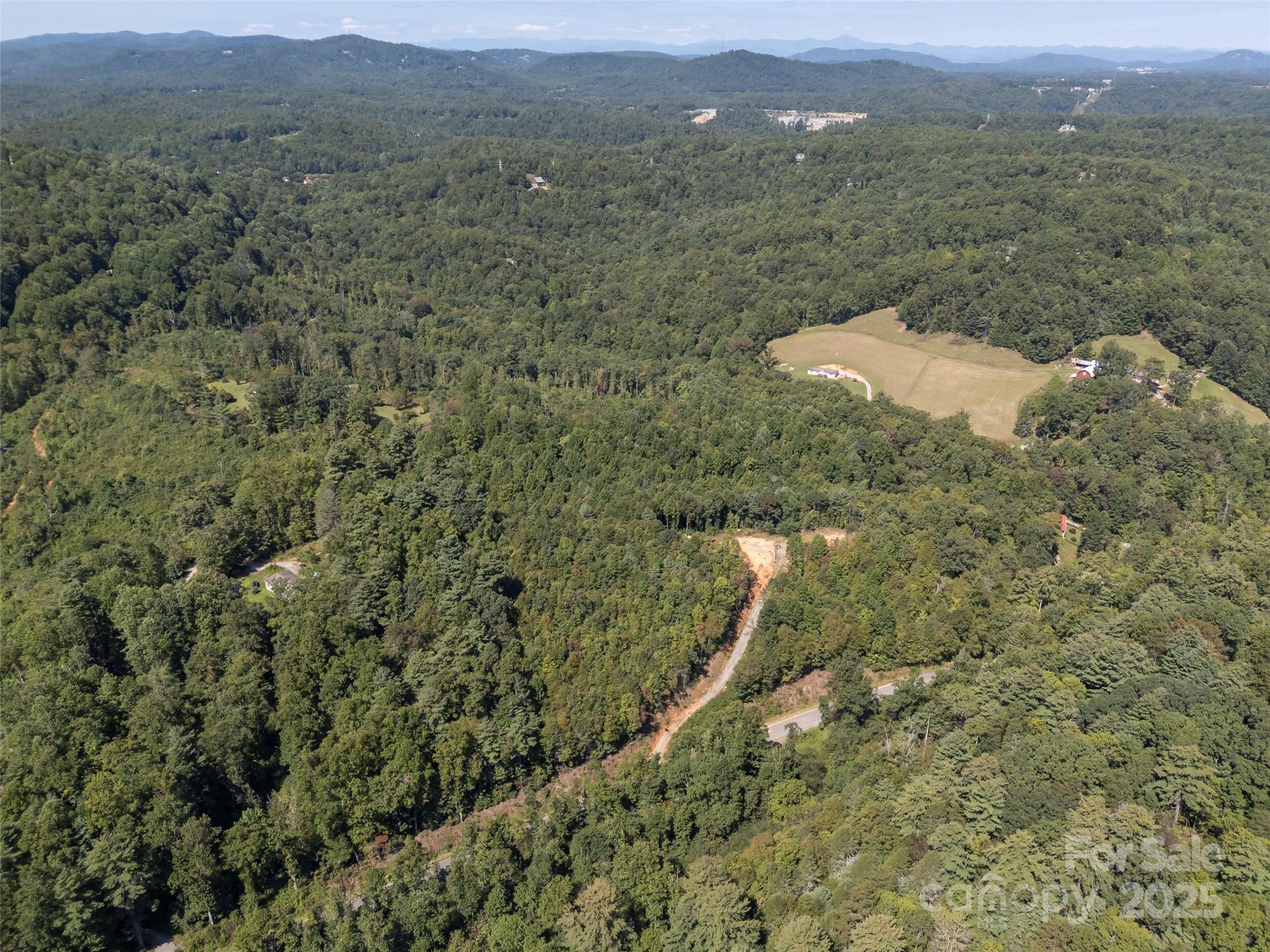 0 Camp Creek Road Saluda, NC 28773 - Photo 16 of 37 a view of a lush green hillside and a building