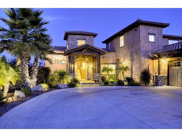 16591 Highland Valley Road Ramona, CA 92065 - Photo 1 of 25 Evening view of entry to home~