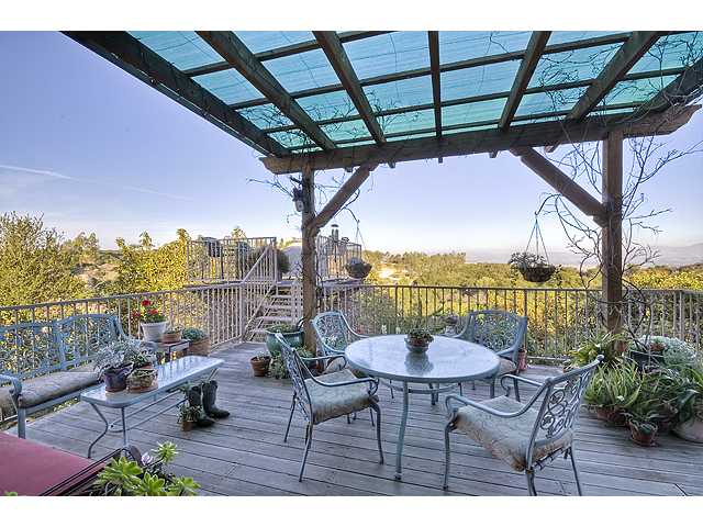 16591 Highland Valley Road Ramona, CA 92065 - Photo 11 of 25 Tier one of two-tiered deck...Views to both the East and the West and spiral staircase leading down to lower level patio and pool area.
