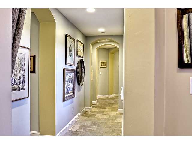 16591 Highland Valley Road Ramona, CA 92065 - Photo 19 of 25 Extra wide and elegant hallway leads you fron entry foyer to laundry room, Master suite and staircase to the office retreat or "entertainment" room!