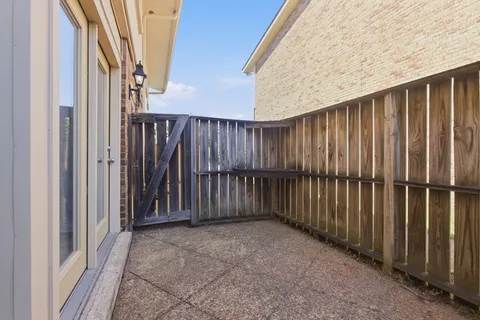 a view of a wooden door