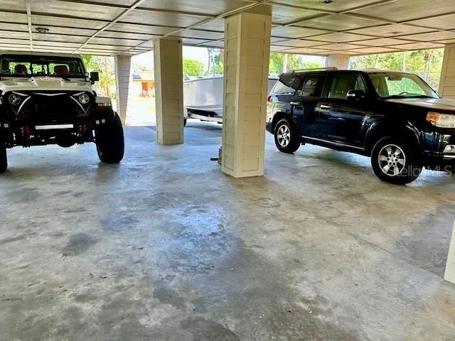 a view of car garage