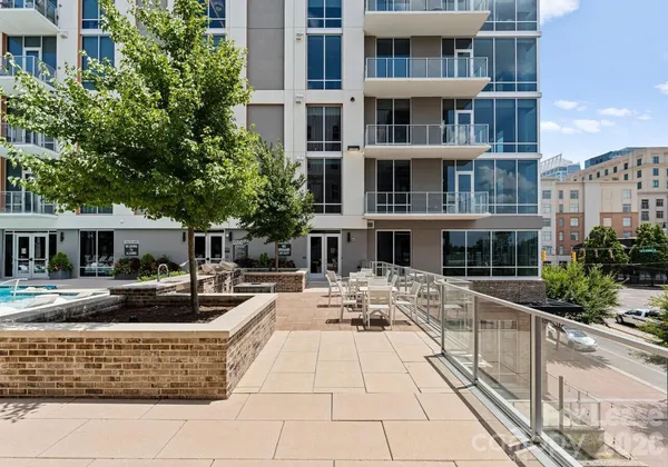 a view of a building with a window