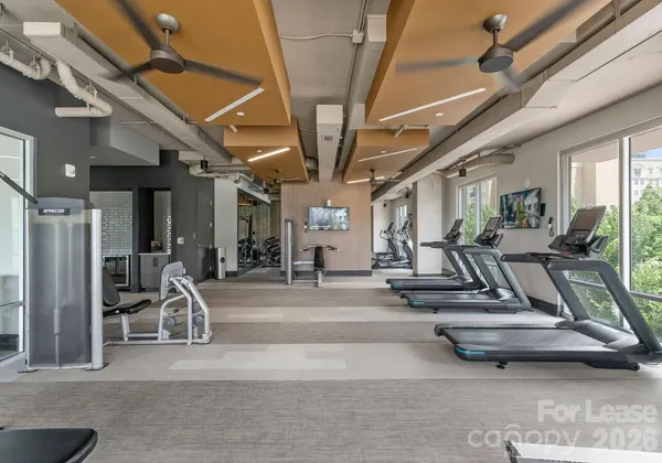 a view of a hall with stairs