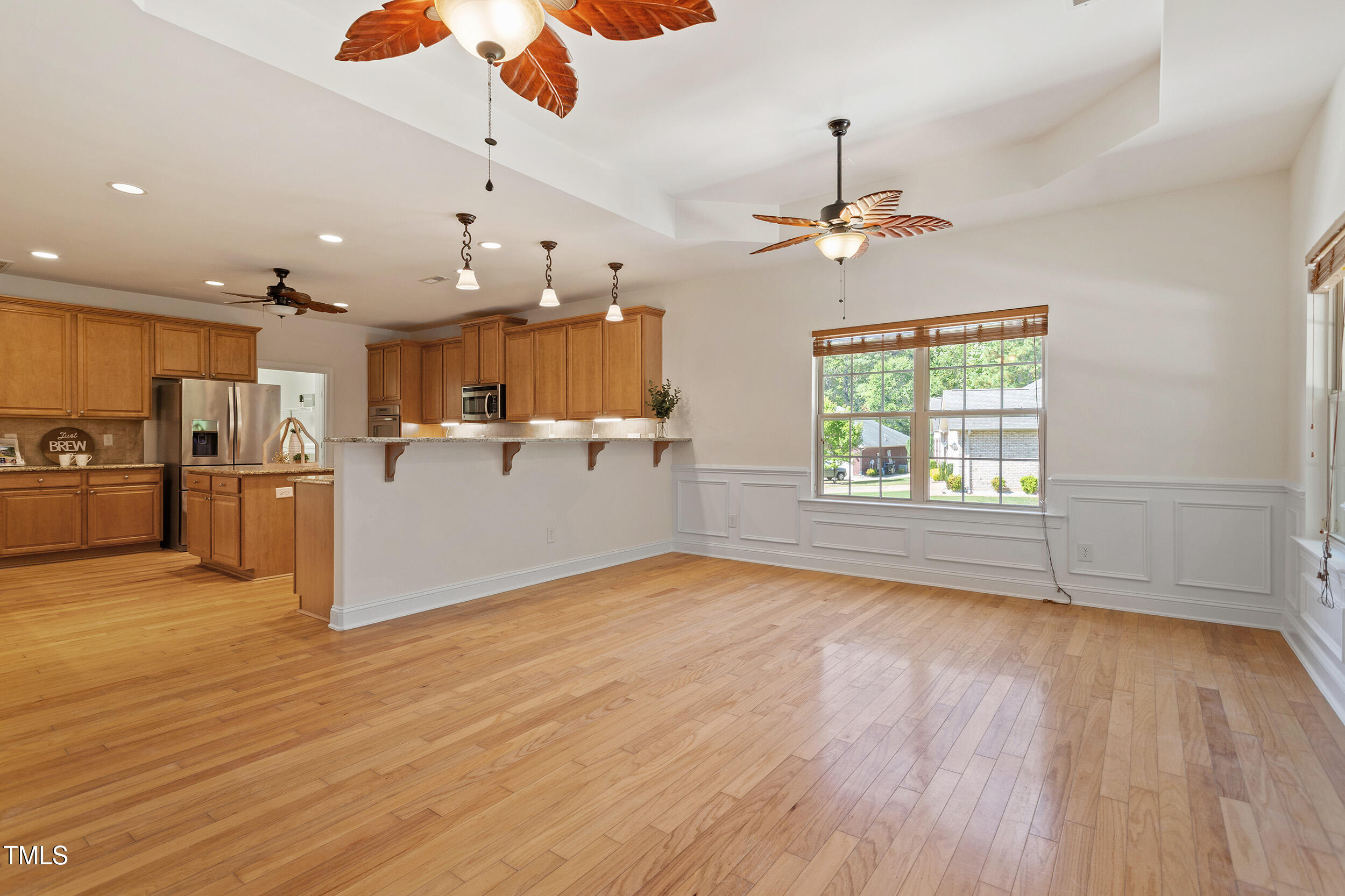 46 Spring Haven Lane Willow Spring, NC 27592 - Photo 17 of 45 a view of kitchen with cabinets and wooden floor