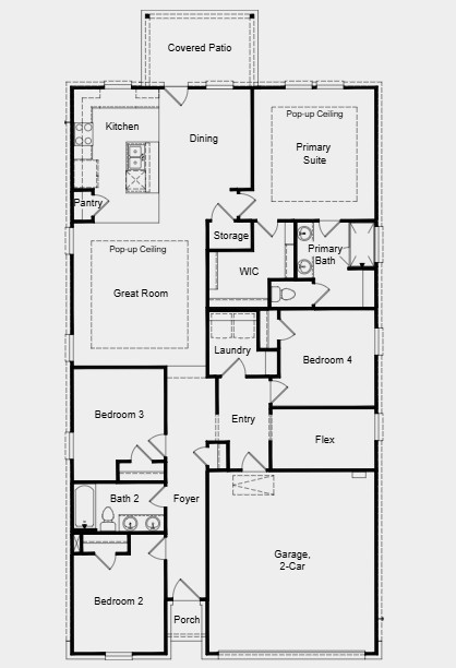 1126 Buffalo Run Tomball, TX 77375 - Photo 2 of 28 Additional Highlights Include: 12" pop-up ceiling at great room and primary suite.