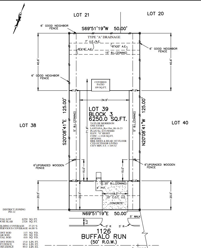 1126 Buffalo Run Tomball, TX 77375 - Photo 4 of 28 1126 Buffalo Run preliminary plot plan