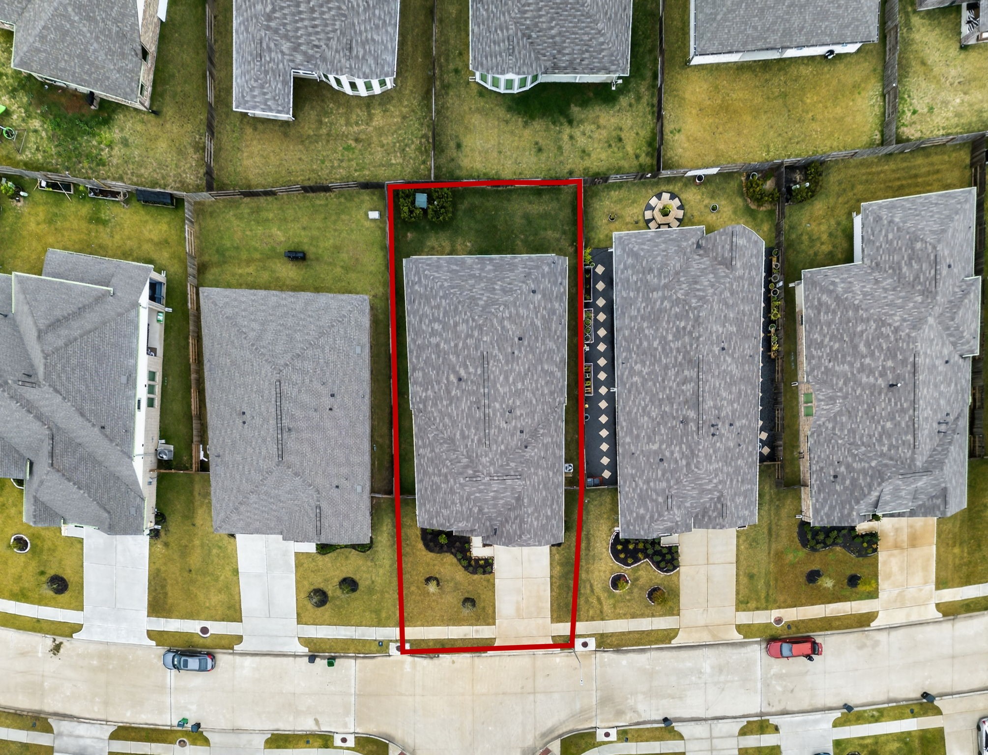 31731 Redbud Blossom Lane Spring, TX 77386 - Photo 33 of 38 This aerial photo highlights this home marked with a red border.