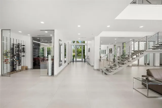 a view of a patio with swimming pool