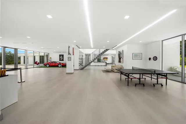 a view of a swimming pool and a window