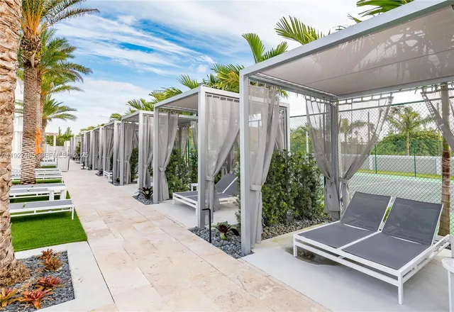 a view of outdoor space with seating area