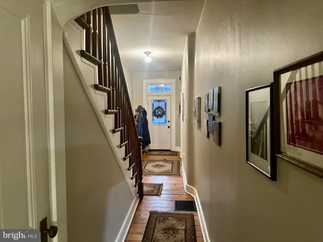 a view of a garden with a flower garden