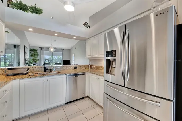 a view of a dining area with furniture