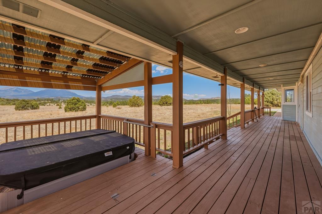 23360 Monarch Road Aguilar, CO 81020 - Photo 43 of 52 a view of balcony with wooden floor