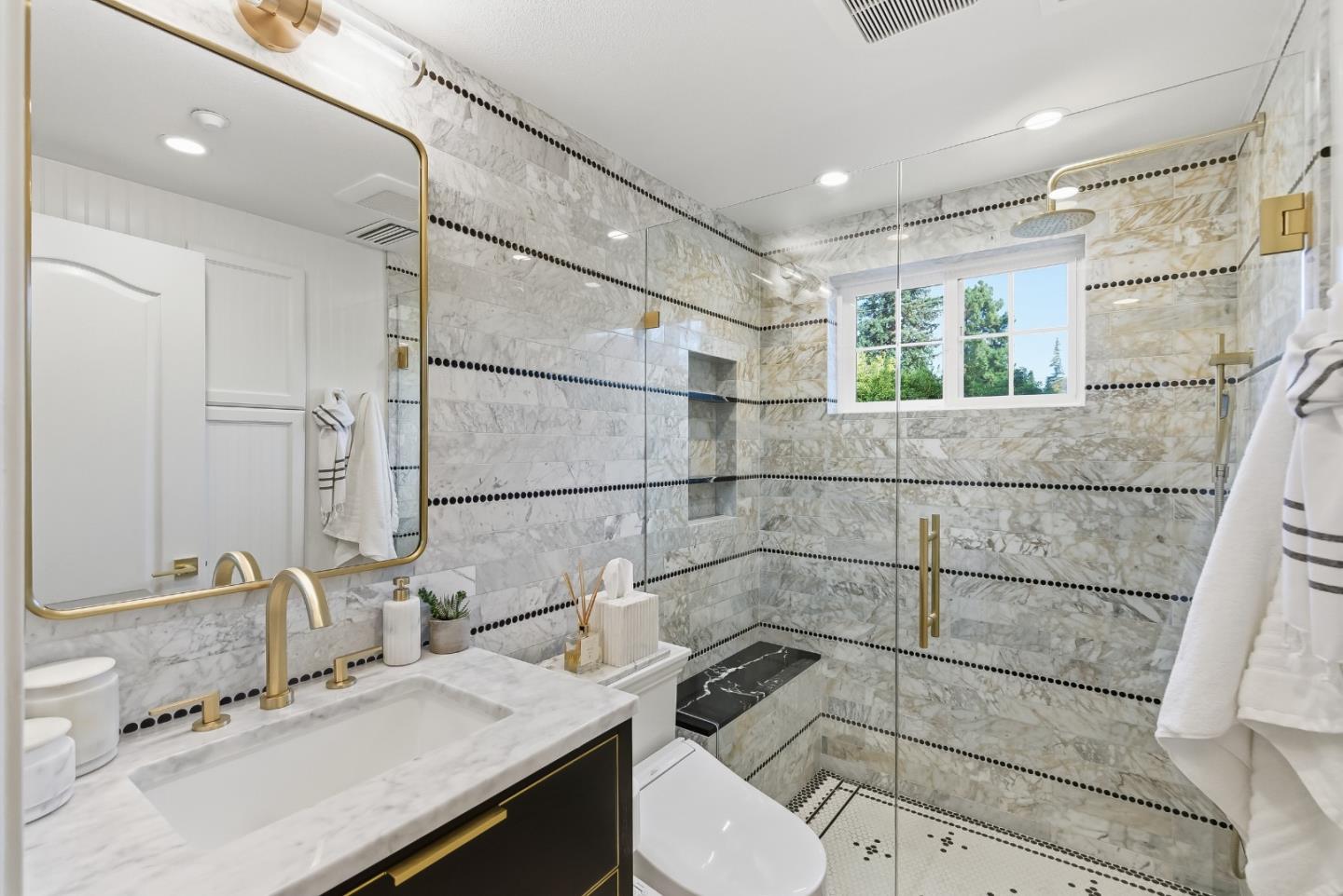 20 Willow Road, Unit 7 Menlo Park, CA 94025 - Photo 17 of 24 a bathroom with a sink mirror vanity and toilet