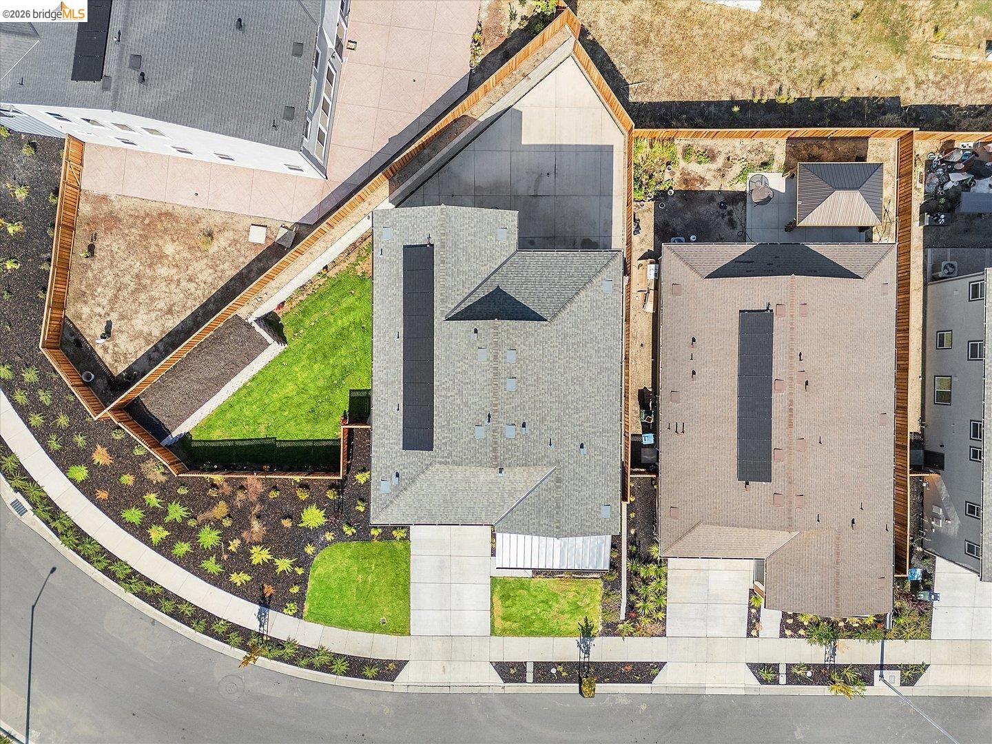 5601 Ridgepoint Way Antioch, CA 94531 - Photo 59 of 59 Overhead perspective showcasing the property with a shingled roof and solar panels
