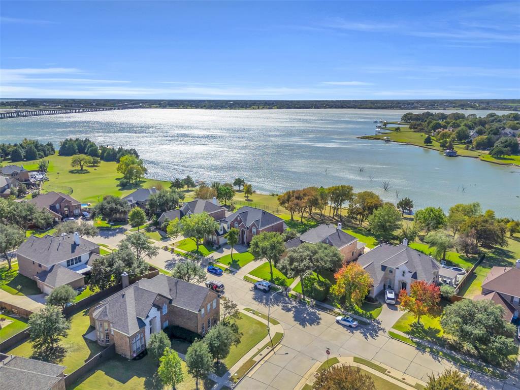 4306 Mitchell Lane Rowlett, TX 75088 - Photo 38 of 39 Aerial view of residential area with a nearby body of water