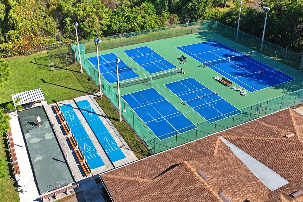 6424 Spring Flower Drive, Unit 24 New Port Richey, FL 34653 - Photo 47 of 66 a view of a tennis ground with large trees