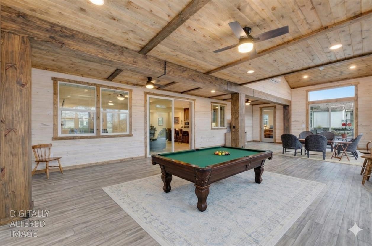 133 Palisades Place Copperopolis, CA 95228 - Photo 35 of 95 a living room with furniture pool table and wooden floor