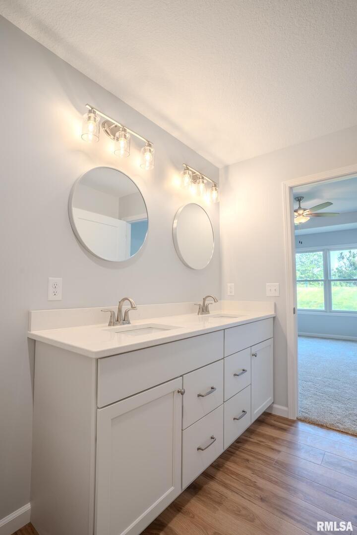 941 9th Avenue North Clinton, IA 52732 - Photo 17 of 24 a bathroom with a double vanity sink and a mirror