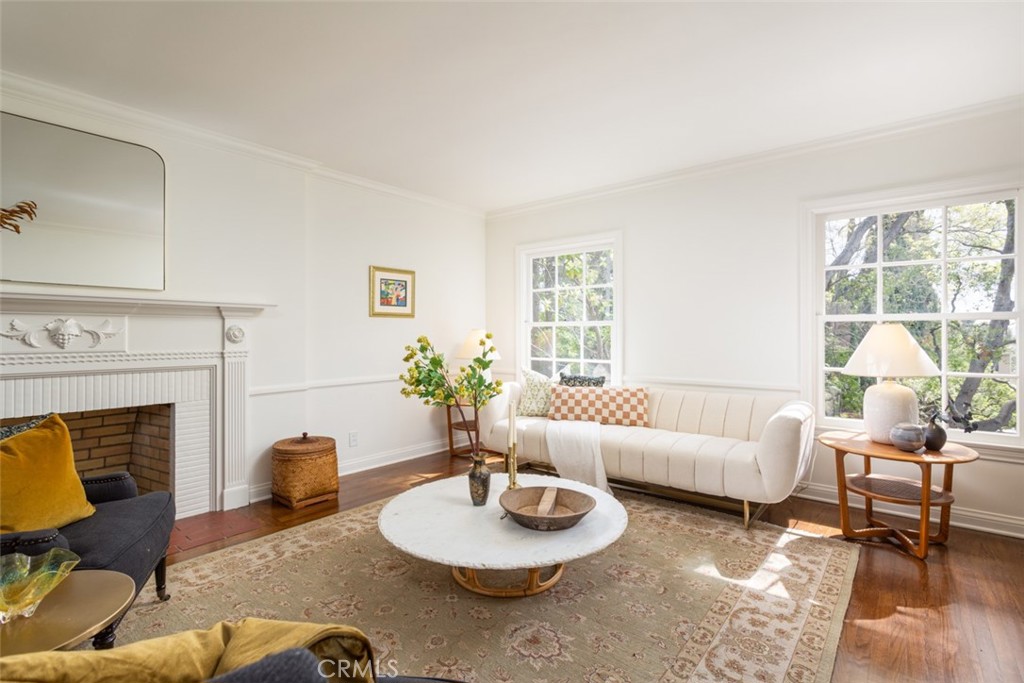 2435 Ridgeway Road San Marino, CA 91108 - Photo 7 of 38 a living room with furniture and a fireplace
