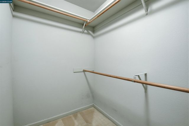 a view of small space with racks on the wall