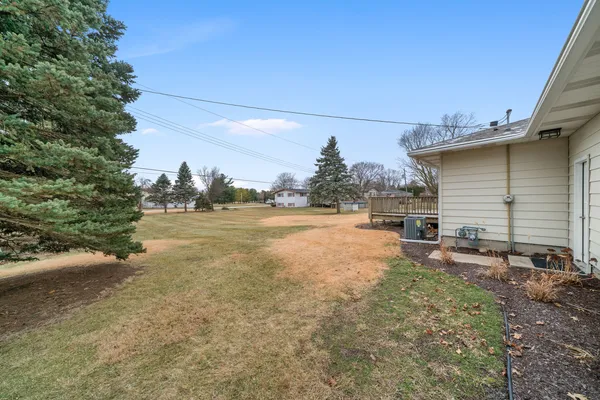 a view of yard with trees