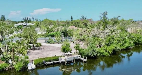 a view of a lake with houses
