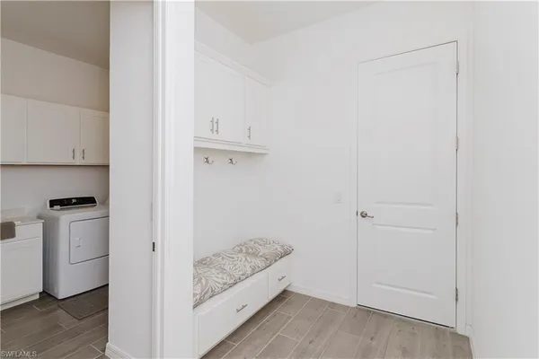 a view of storage and utility room in empty room