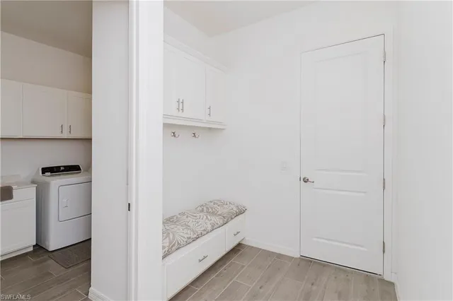 a view of storage and utility room in empty room