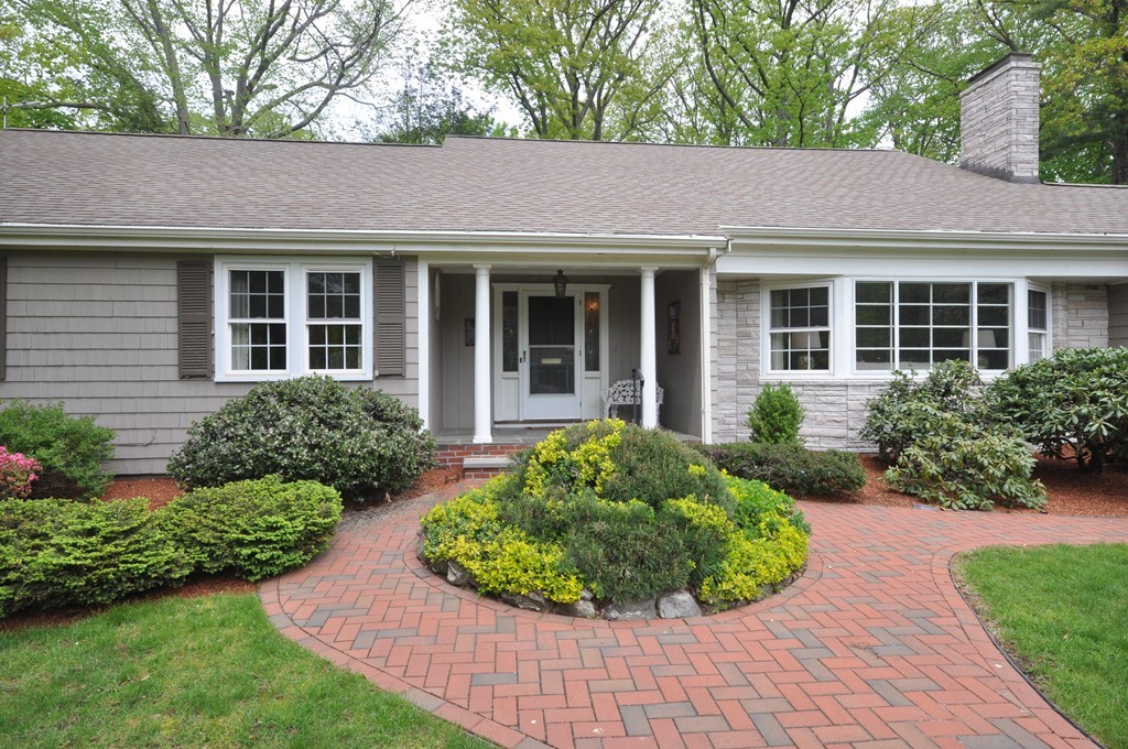 16 Childs Road Lexington, MA 02421 - Photo 3 of 29 front view of a house with a garden