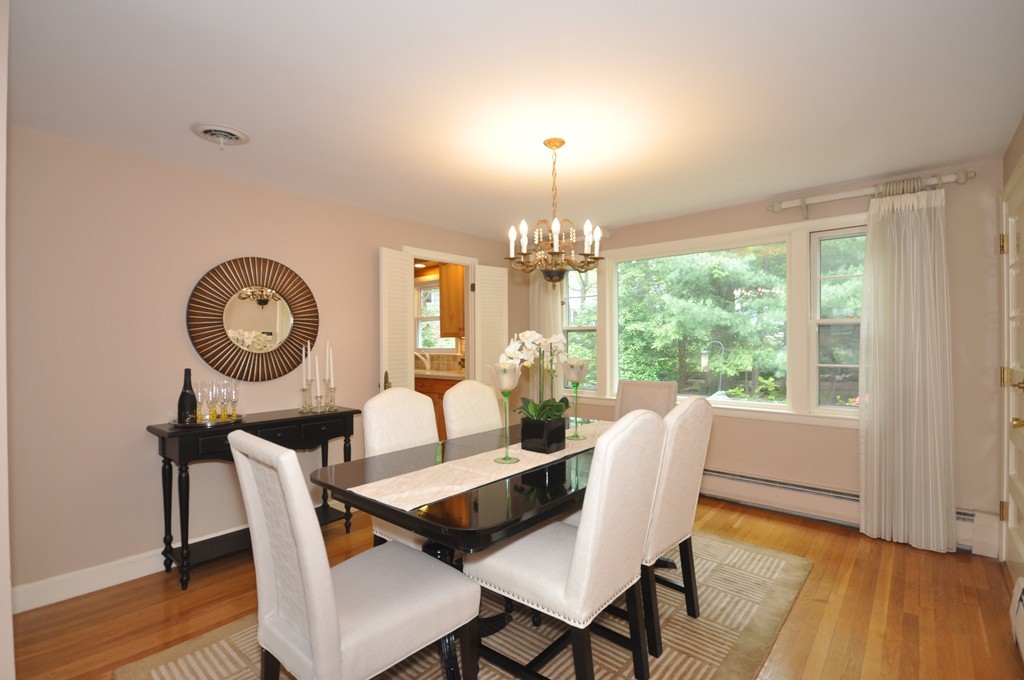 16 Childs Road Lexington, MA 02421 - Photo 7 of 29 a view of a dining room with furniture window and wooden floor