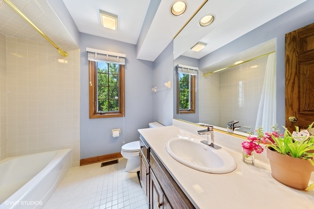16 Tartan Ridge Road Burr Ridge, IL 60527 - Photo 17 of 30 a bathroom with a sink mirror and a bathtub