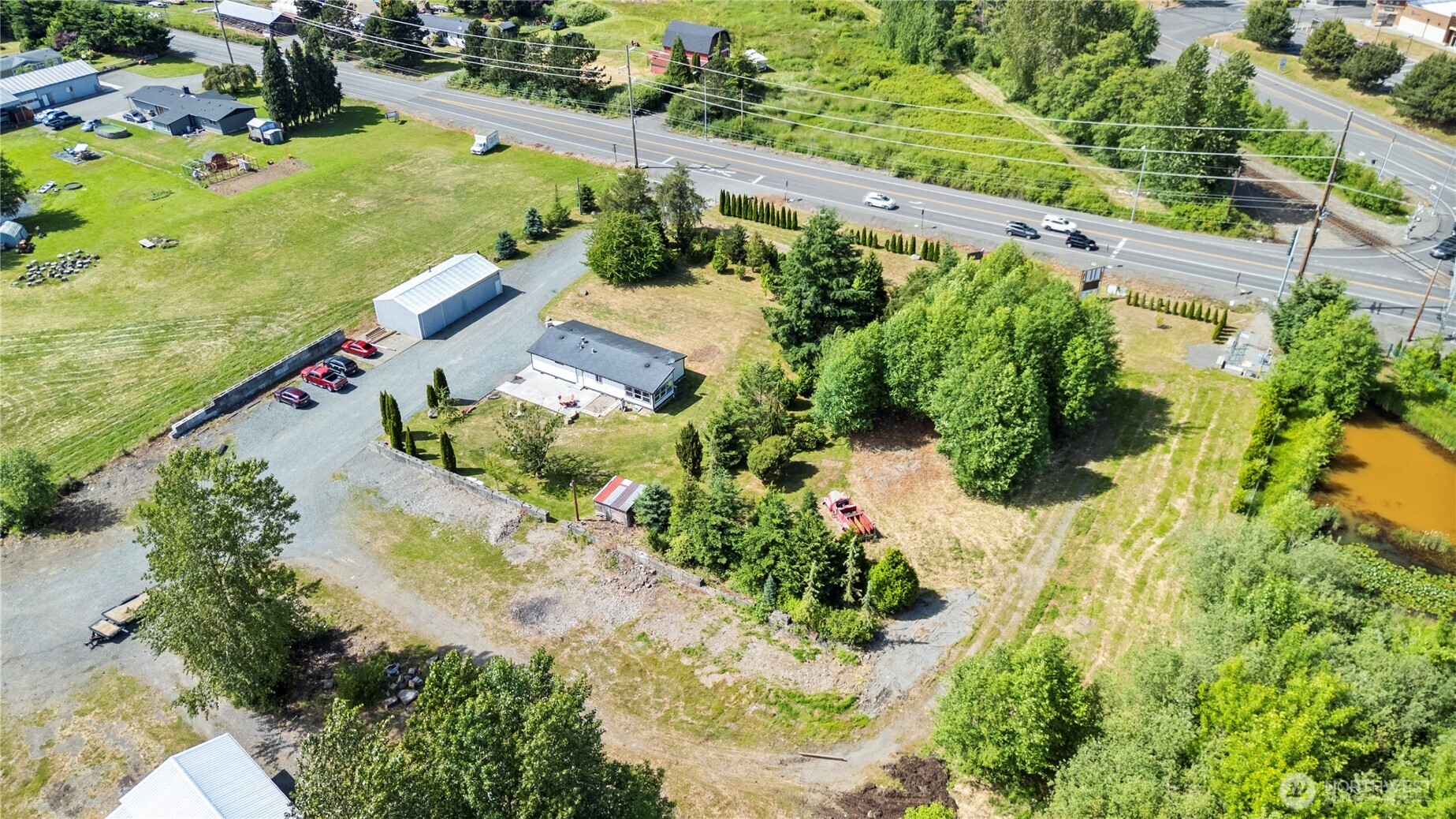 3471 Birch Bay Lynden Road Custer, WA 98240 - Photo 37 of 38 an aerial view of a house with a yard