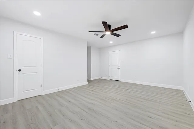 a view of a room with rack on the wall