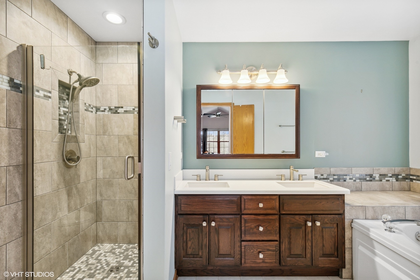 1101 Spring Creek Court Elgin, IL 60120 - Photo 12 of 18 a bathroom with a sink vanity and a mirror