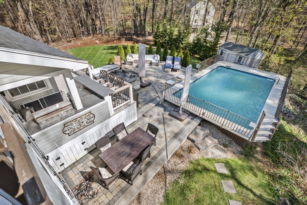 154 Topsfield Road Boxford, MA 01921 - Photo 23 of 39 an aerial view of a house with a yard
