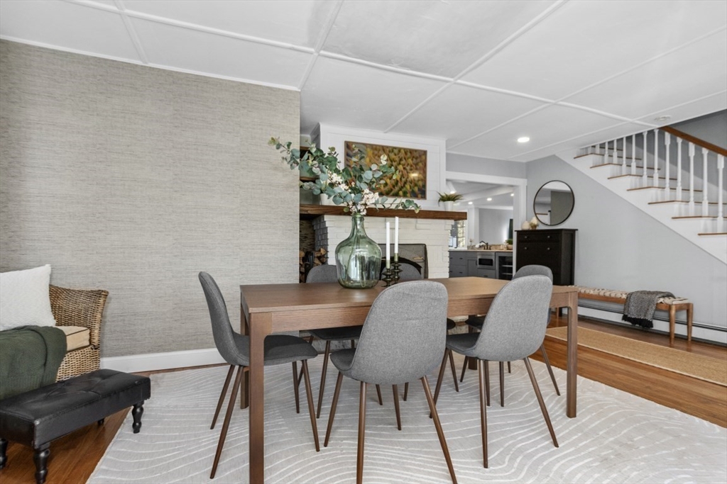 154 Topsfield Road Boxford, MA 01921 - Photo 35 of 39 a view of a dining room with furniture and wooden floor