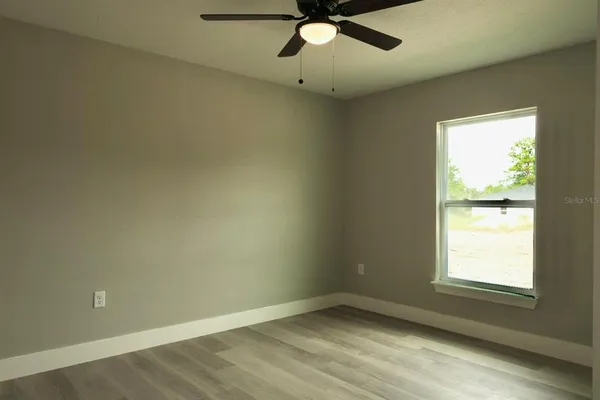 an empty room with a window