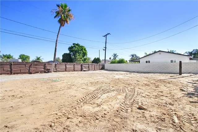a view of a backyard of a house