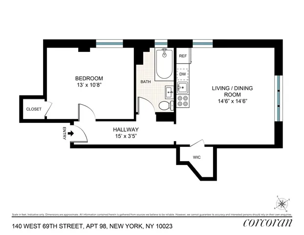 $585,000 | 140 West 69th Street, Unit 98 | Upper West Side