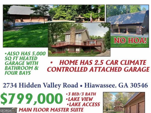 $799,000 | 2734 Hidden Valley Road, Hiawassee, GA 30546