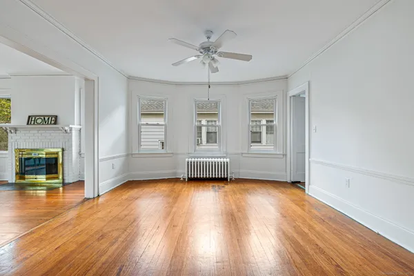a view of livingroom with hardwood floor and window