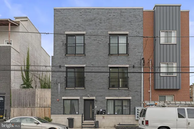 a building with a glass door