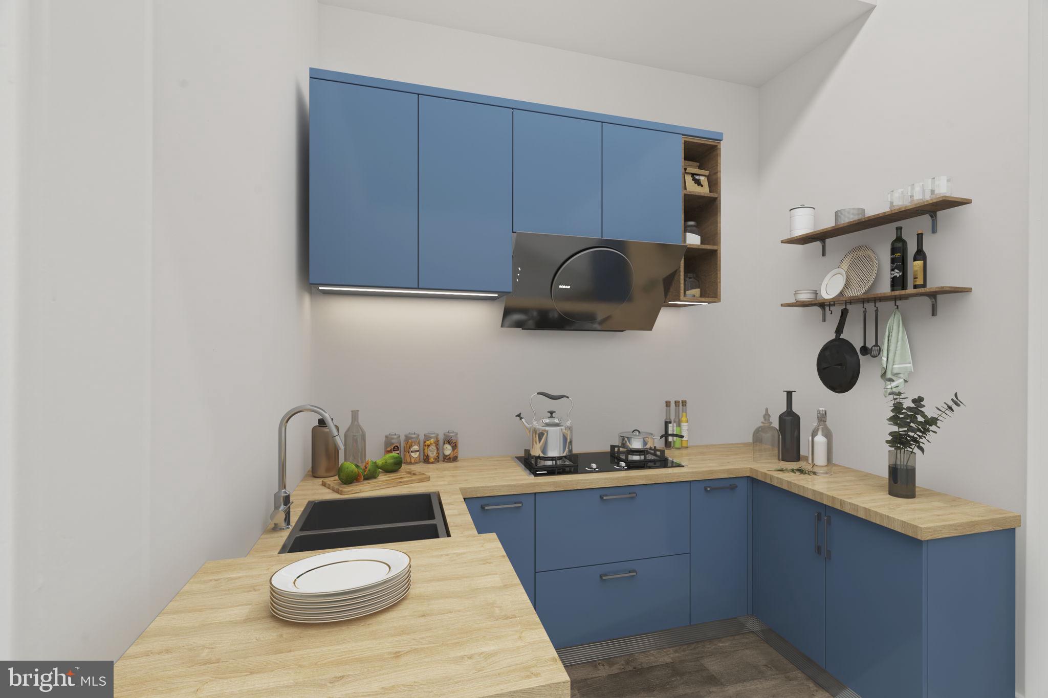 1244 South 20th Street, Unit 2 Philadelphia, PA 19146 - Photo 29 of 30 a kitchen with a sink and cabinets