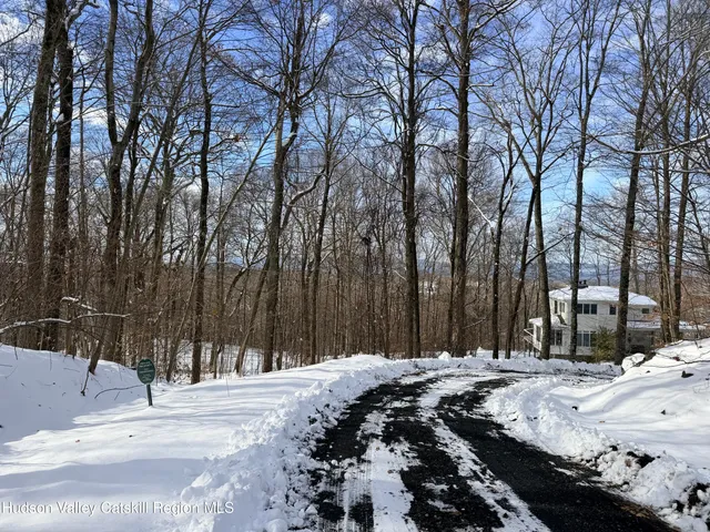 a view of a snow on the side of a building